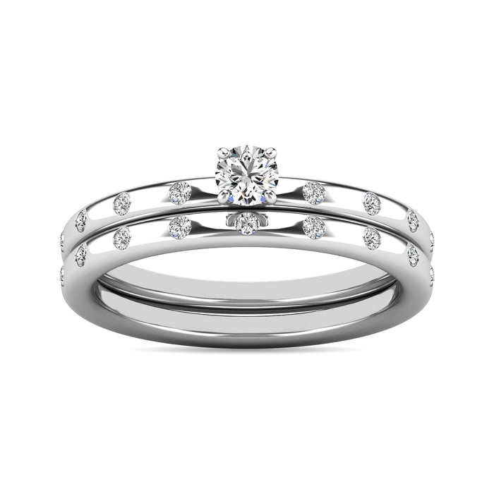 Diamond 1/3 ct tw Bridal Ring in 10K White Gold