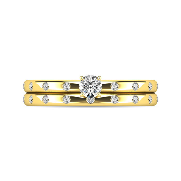 Diamond 1/3 ct tw Bridal Ring in 10K Yellow Gold