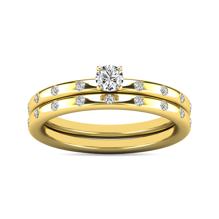 Diamond 1/3 ct tw Bridal Ring in 10K Yellow Gold