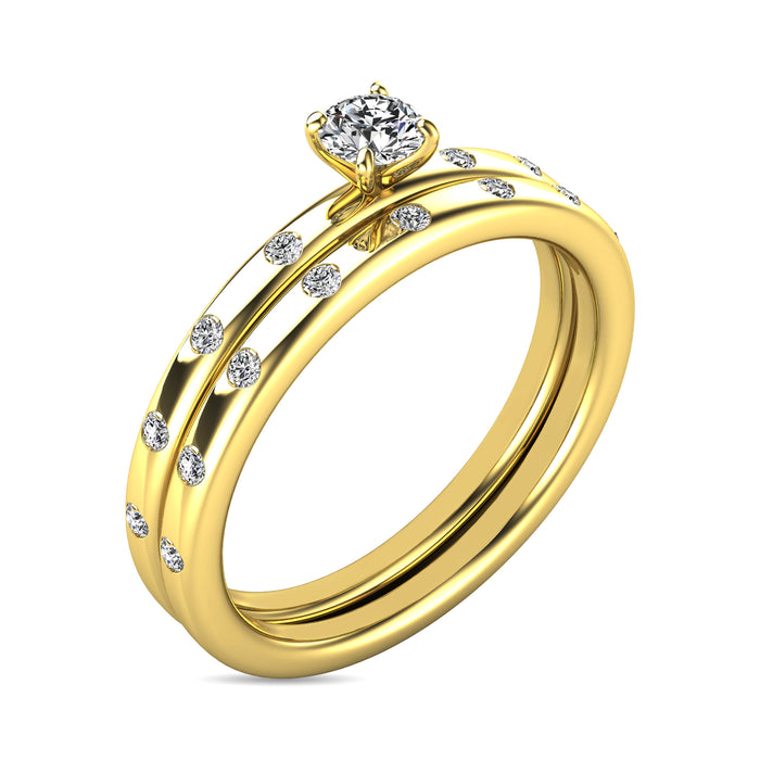 Diamond 1/3 ct tw Bridal Ring in 10K Yellow Gold