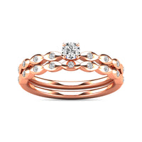 Thumbnail for Diamond 1/3 ct tw Bridal Ring in 10K Rose Gold