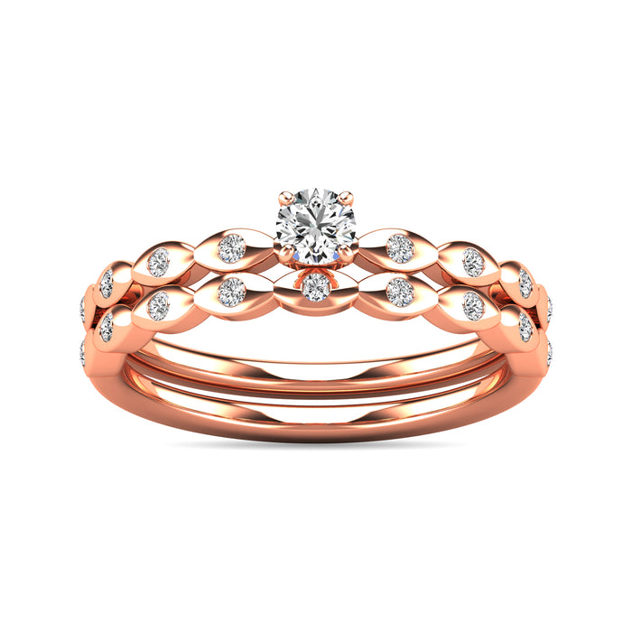 Diamond 1/3 ct tw Bridal Ring in 10K Rose Gold