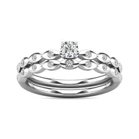 Thumbnail for Diamond 1/3 ct tw Bridal Ring in 10K White Gold