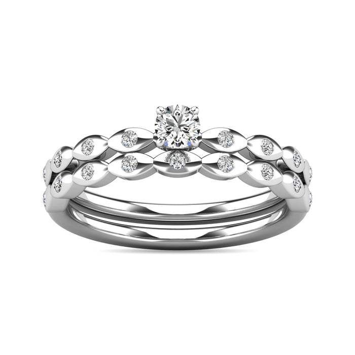 Diamond 1/3 ct tw Bridal Ring in 10K White Gold