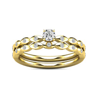 Thumbnail for Diamond 1/3 ct tw Bridal Ring in 10K Yellow Gold