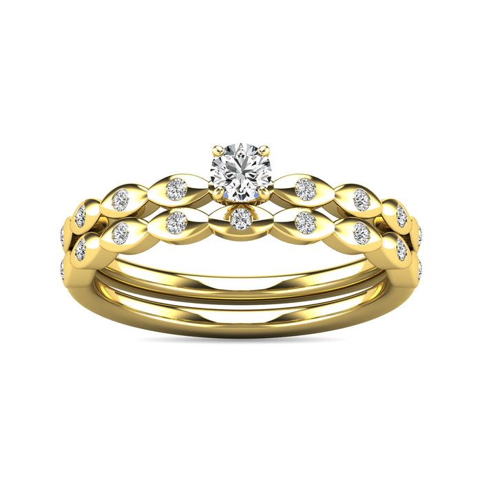 Diamond 1/3 ct tw Bridal Ring in 10K Yellow Gold