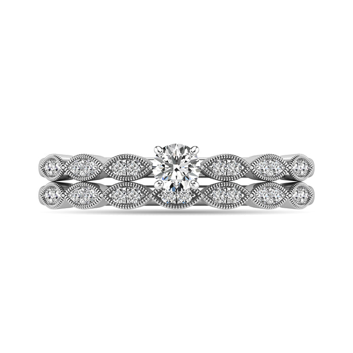 Diamond 1/3 ct tw Bridal Ring in 10K White Gold