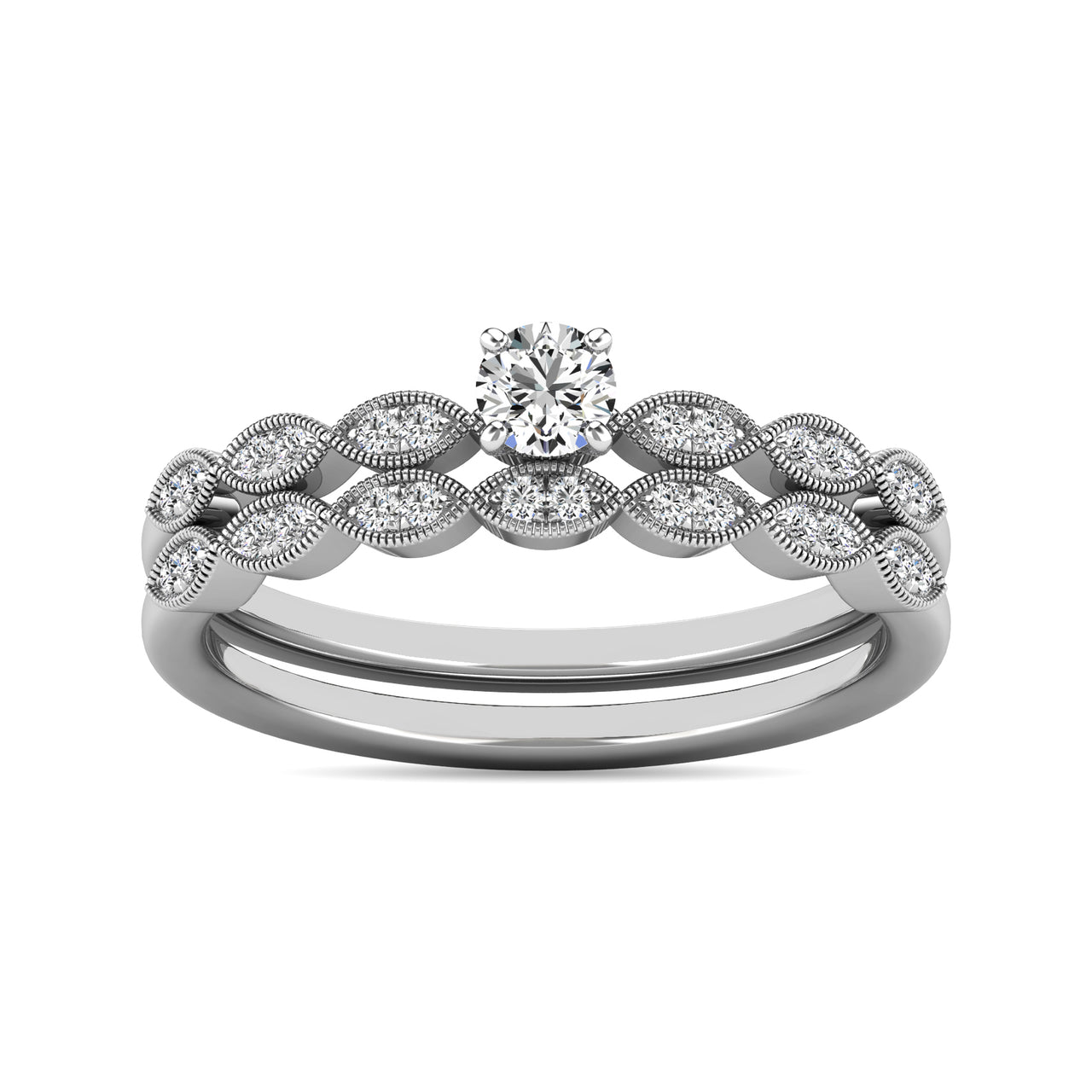 Diamond 1/3 ct tw Bridal Ring in 10K White Gold