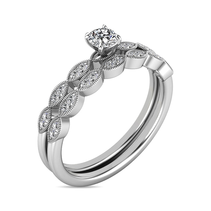 Diamond 1/3 ct tw Bridal Ring in 10K White Gold