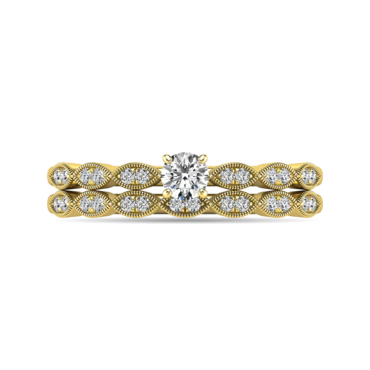 Diamond 1/3 ct tw Bridal Ring in 10K Yellow Gold