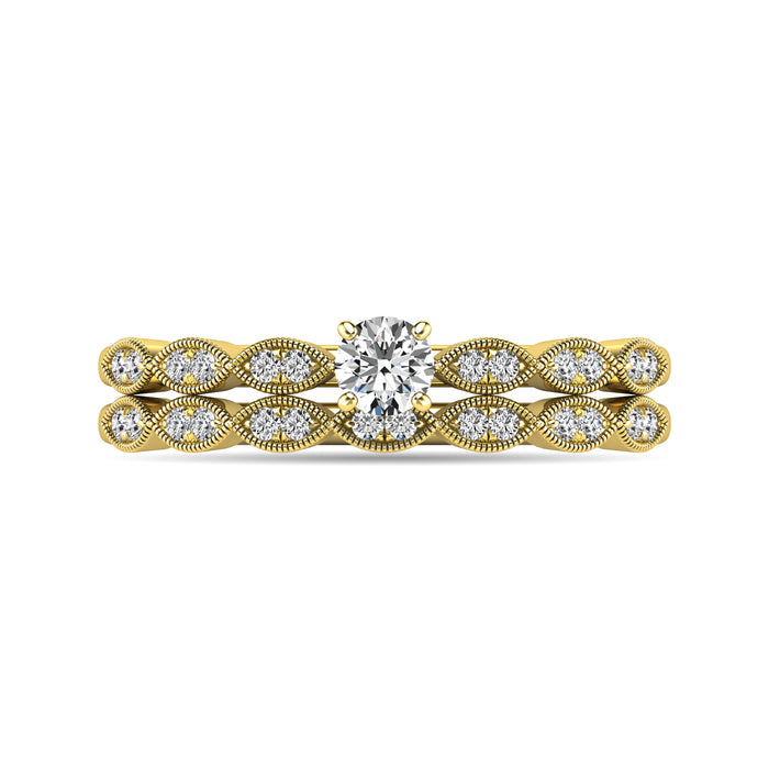 Diamond 1/3 ct tw Bridal Ring in 10K Yellow Gold