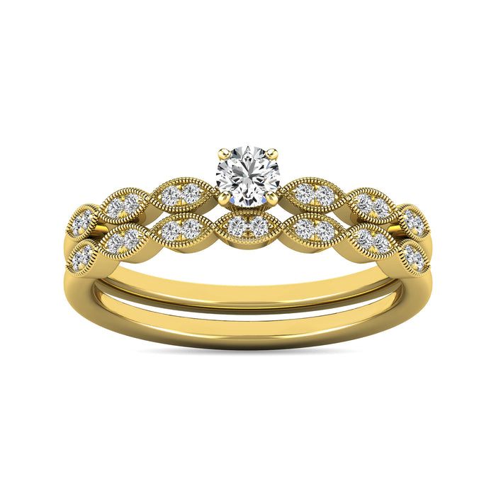 Diamond 1/3 ct tw Bridal Ring in 10K Yellow Gold