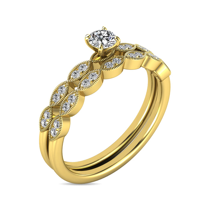 Diamond 1/3 ct tw Bridal Ring in 10K Yellow Gold