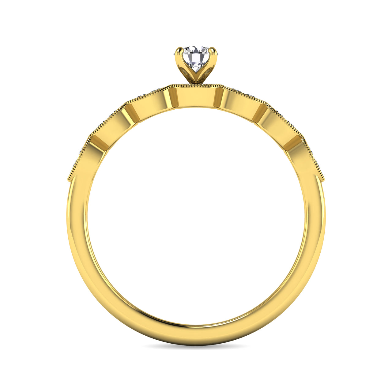 Diamond 1/3 ct tw Bridal Ring in 10K Yellow Gold