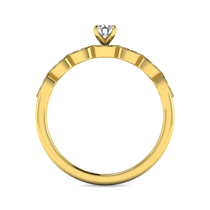 Diamond 1/3 ct tw Bridal Ring in 10K Yellow Gold