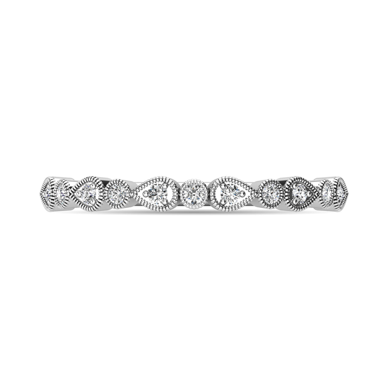 Diamond 1/10 ct tw Stackable Ring in 10K White Gold