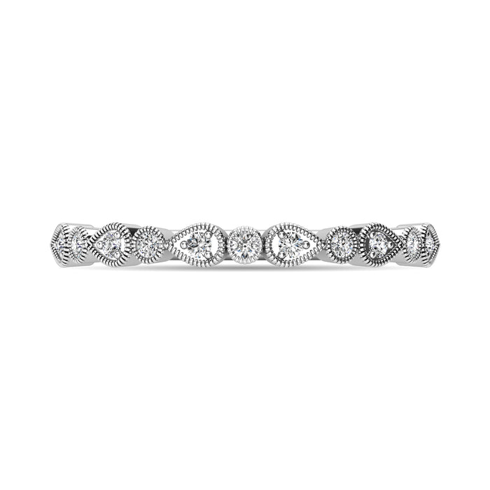 Diamond 1/10 ct tw Stackable Ring in 10K White Gold