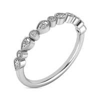 Thumbnail for Diamond 1/10 ct tw Stackable Ring in 10K White Gold