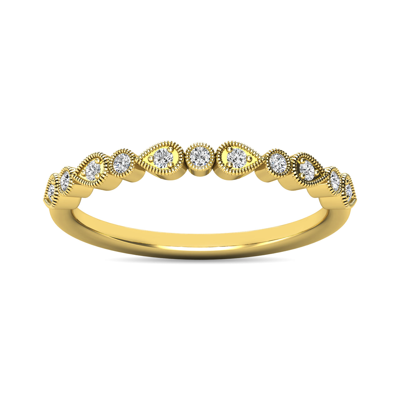 Diamond 1/10 ct tw Stackable Ring in 10K Yellow Gold