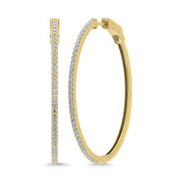 Thumbnail for Diamond  1 1/3 Ct.Tw. Hoop Earrings in 10K Yellow Gold