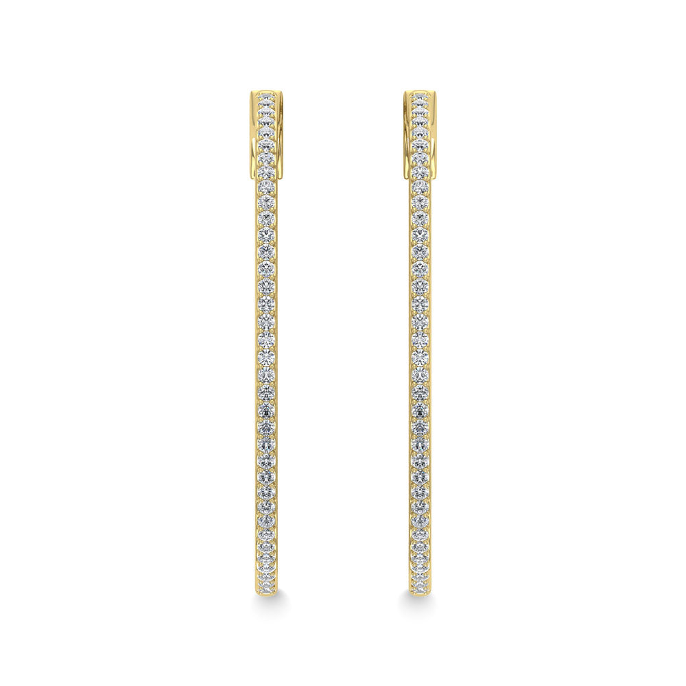 Diamond  1 1/3 Ct.Tw. Hoop Earrings in 10K Yellow Gold