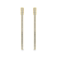 Thumbnail for Diamond  1 1/3 Ct.Tw. Hoop Earrings in 10K Yellow Gold