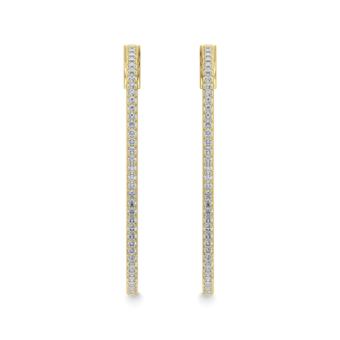 Diamond  1 1/3 Ct.Tw. Hoop Earrings in 10K Yellow Gold