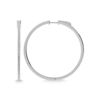Thumbnail for Diamond  1 1/3 Ct.Tw. Hoop Earrings in 10K White Gold