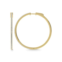 Thumbnail for Diamond  1 1/3 Ct.Tw. Hoop Earrings in 10K Yellow Gold