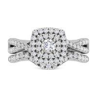 Thumbnail for Diamond 1 Ct.Tw. Round Cut Bridal Ring in 14K White Gold
