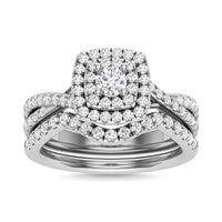 Thumbnail for Diamond 1 Ct.Tw. Round Cut Bridal Ring in 14K White Gold