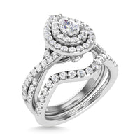 Thumbnail for Diamond 1 Ct.Tw. Pear Cut Bridal Ring in 14K White Gold