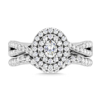 Thumbnail for Diamond 1 Ct.Tw. Oval Cut Bridal Ring in 14K White Gold