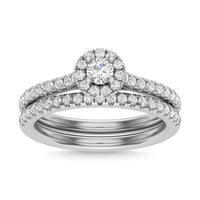 Thumbnail for Diamond 3/4 Ct.Tw. Round Cut Bridal Ring in 14K White Gold