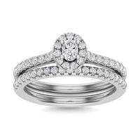 Thumbnail for Diamond 3/4 Ct.Tw. Oval Cut Bridal Ring in 14K White Gold