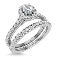 Thumbnail for Diamond 3/4 Ct.Tw. Oval Cut Bridal Ring in 14K White Gold