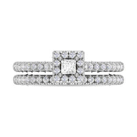 Thumbnail for Diamond 3/4 Ct.Tw. Princess Cut Bridal Ring in 14K White Gold