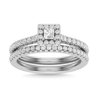 Thumbnail for Diamond 3/4 Ct.Tw. Princess Cut Bridal Ring in 14K White Gold