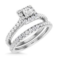 Thumbnail for Diamond 3/4 Ct.Tw. Princess Cut Bridal Ring in 14K White Gold