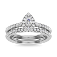 Thumbnail for Diamond 3/4 Ct.Tw. Pear Cut Bridal Ring in 14K White Gold