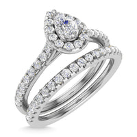 Thumbnail for Diamond 3/4 Ct.Tw. Pear Cut Bridal Ring in 14K White Gold