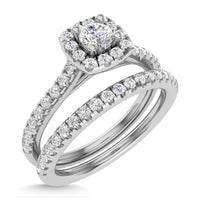 Thumbnail for Diamond 3/4 Ct.Tw. Round Cut Bridal Ring in 14K White Gold