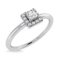 Thumbnail for Diamond 1/6 Ct.Tw. Princess Promise Ring in 14K White Gold