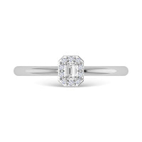 Thumbnail for Diamond 1/6 Ct.Tw. Emerald Cut Promise Ring in 14K White Gold