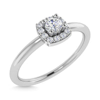 Thumbnail for Diamond 1/6 Ct.Tw. Round Cut Promise Ring in 14K White Gold