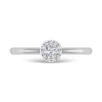Thumbnail for Diamond 1/6 Ct.Tw. Round Cut Promise Ring in 14K White Gold