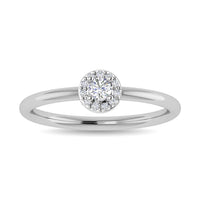 Thumbnail for Diamond 1/6 Ct.Tw. Round Cut Promise Ring in 14K White Gold