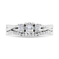 Thumbnail for Diamond 1 Ct.Tw. Round Cut Bridal Ring in 14K White Gold