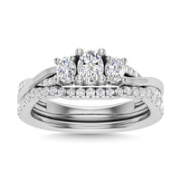 Thumbnail for Diamond 1 Ct.Tw. Round Cut Bridal Ring in 14K White Gold
