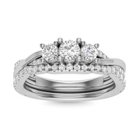 Thumbnail for Diamond 1 Ct.Tw. Oval Cut Bridal Ring in 14K White Gold